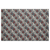 Create Your Own Bats Red Black Roses Gothic Grey Stoff (Fat Quarter (45,7 x 55,9 cm))