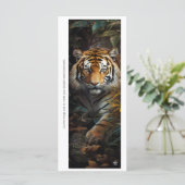 Create Your Own Bengal Tiger Floral Bookmark Card (Stehend Vorderseite)