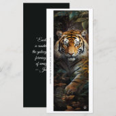 Create Your Own Bengal Tiger Floral Bookmark Card (Vorne/Hinten)