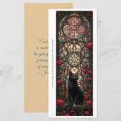 Create Your Own Black Cat Roses Bookmark Card (Vorne/Hinten)