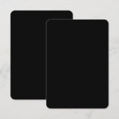 Create Your Own Black Custom Design Holiday Card Begleitkarte (Vorne/Hinten)