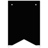 Create Your Own Black Custom Design Holiday Card Wimpelkette (Dritte Fahne)