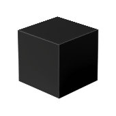 Create Your Own Black Custom Design Holiday Card Würfel (Rückseite Schrägansicht)