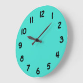 Create Your Own Black Numbers Große Wanduhr (Winkel)