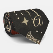 Create Your Own Black Orange Celestial Krawatte (Gerollt)