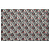 Create Your Own Black Red Silver Roses Gothic Grey Stoff (Fat Quarter (45,7 x 55,9 cm))