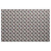 Create Your Own Black Red Silver Roses Gothic Grey Stoff (Yard (91,4 cm))