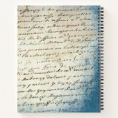 Create Your Own Blue Distressed Grunge Love Letter Notizblock (Rückseite)