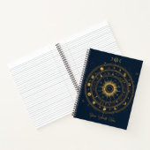 Create Your Own Blue & Gold Celestial Wheel Notizblock (Innenseite)