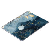 Create Your Own Blue Gold Floral Minimalist Notizblock (Linke Seite)