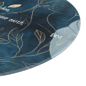 Create Your Own Blue Gold Floral Minimalist Schneidebrett (Ecke)