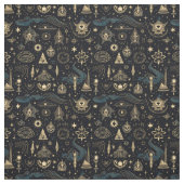 Create Your Own Blue & Gold Pagan Symbols Black Stoff (Muster)