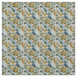 Create Your Own Blue Jays Yellow Flowers Green Stoff