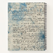 Create Your Own Blue Love Letter Notizblock (Rückseite)