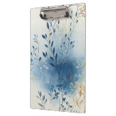 Create Your Own Blue Mist Gold Floral Minimalist Klemmbrett (Links)