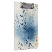Create Your Own Blue Mist Gold Floral Minimalist Klemmbrett (Rechts)