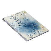 Create Your Own Blue Mist Gold Floral Minimalist Notizblock (Rechte Seite)