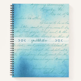 Create Your Own Blue Romantic Love Letter Notizblock