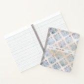 Create Your Own Blue Tea Stained Damask Notizblock (Innenseite)
