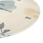 Create Your Own Blue Yellow Leafy Flora Minimalist Schneidebrett (Ecke)