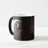 Create Your Own Boho Crescent Moon & Feathers Verwandlungstasse (Vorderseite Links)