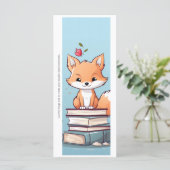 Create Your Own Books & Red Fox Bookmark Card (Stehend Vorderseite)