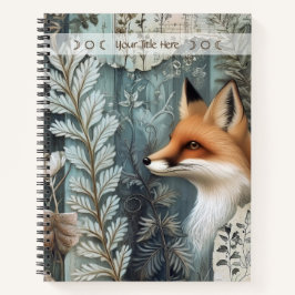 Create Your Own Botanical Red Fox Notizblock