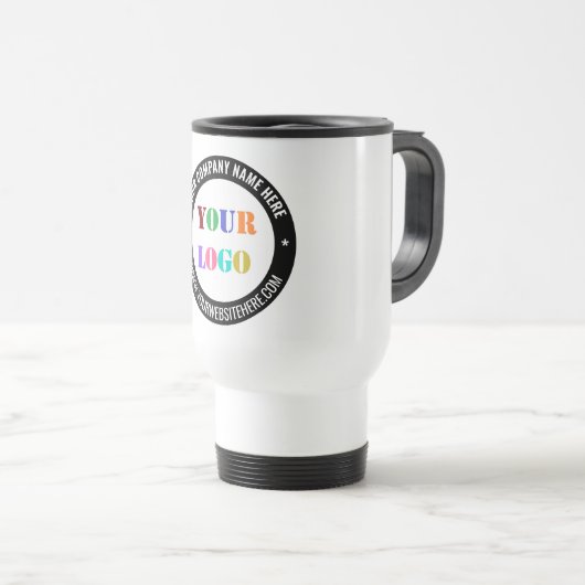Create Your Own Branded Business Travel Mugs Reisebecher (VorderseiteRechts)