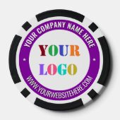 Create Your Own Branded Logo Poker Chips Template (Rückseite)