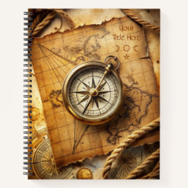 Create Your Own Brass Compass Rose Travel Notizblock