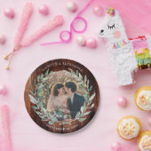 Create your own bride and groom photo wedding pappteller (Party)