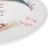 Create Your Own Bright Sunset Floral Crescent Moon Schneidebrett (Ecke)