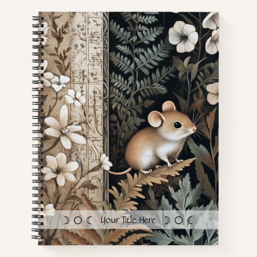 Create Your Own Brown Mouse Botanical Notizblock (Vorderseite)