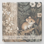 Create Your Own Brown Mouse Botanical Steinuntersetzer (Vorderseite)