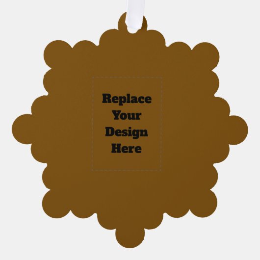 Create Your Own Brown Ornament Karte (Vorderseite)