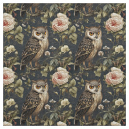 Create Your Own Brown Owl Pink Roses Stoff