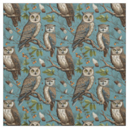 Create Your Own Brown Owls Blue Stoff