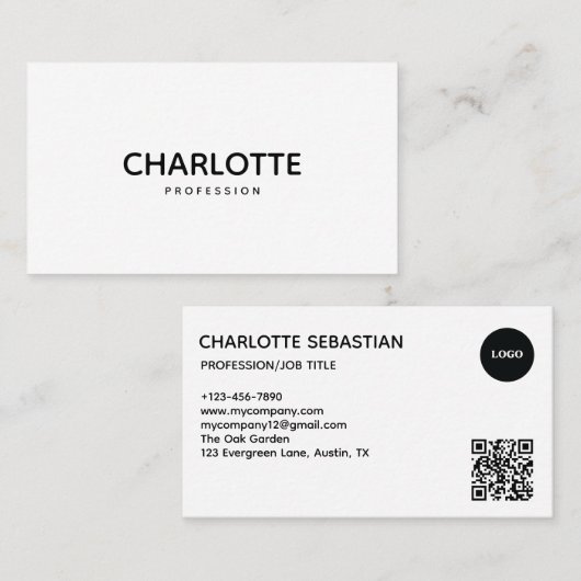 Create your own Business Card | QR code Visitenkarte (Vorne/Hinten)