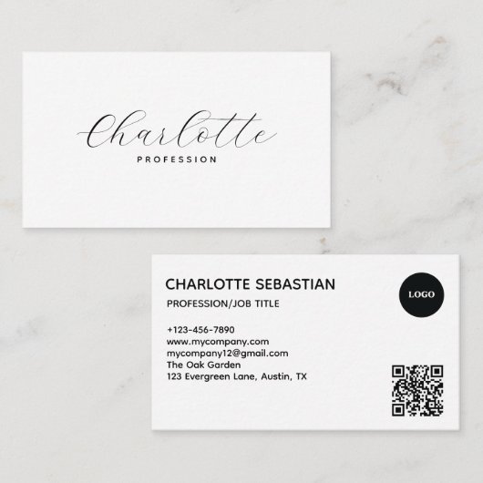 Create your own Business Card | QR code Visitenkarte (Vorne/Hinten)