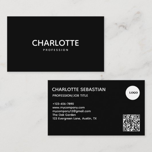 Create your own Business Card | QR code Visitenkarte (Vorne/Hinten)