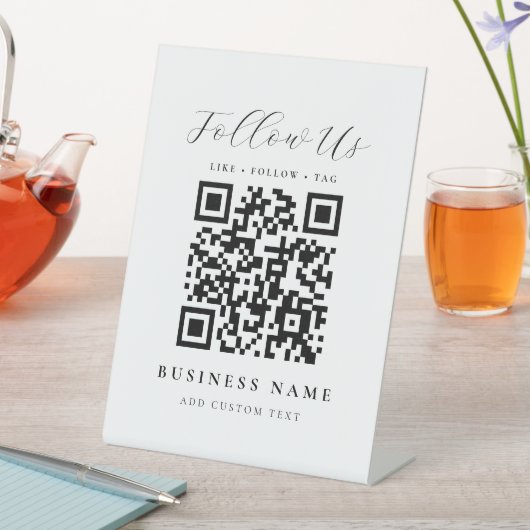 Create Your Own Business QR Code Pedestal Sign Sockelschild (In Situ)