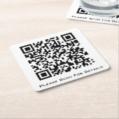 Create Your Own Business QR code Rechteckiger Pappuntersetzer (angewinkelt)
