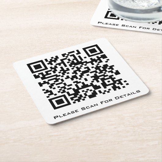 Create Your Own Business QR code Rechteckiger Pappuntersetzer (angewinkelt)