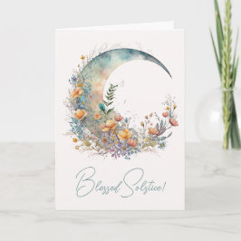 Create Your Own Buttercups Floral Crescent Moon Feiertagskarte