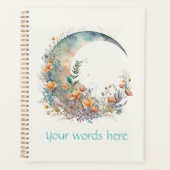 Create Your Own Buttercups Floral Crescent Moon Planer (Vorderseite)