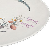 Create Your Own Buttercups Floral Crescent Moon Schneidebrett (Ecke)