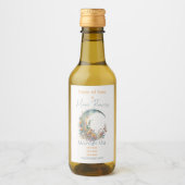 Create Your Own Buttercups Floral Crescent Moon Weinetikett (Vorderseite)