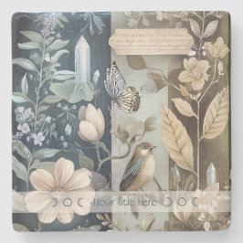 Create Your Own Butterfly Bird Floral Botanical Steinuntersetzer