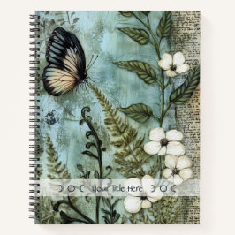 Create Your Own Butterfly & Wildflowers Botanical Notizblock