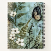 Create Your Own Butterfly & Wildflowers Botanical Notizblock (Rückseite)